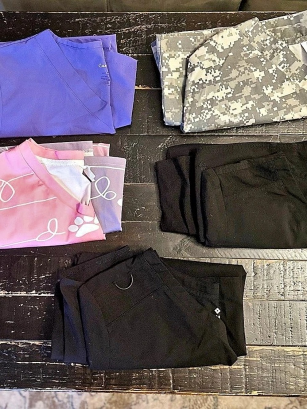 5 V-Neck Scrub Tops lot
